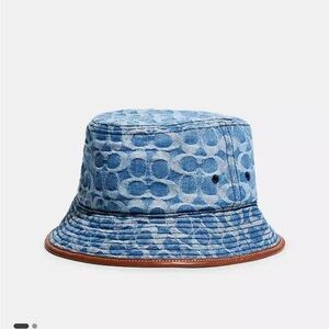 Coach Signature Denim Bucket Hat BRAND NEW